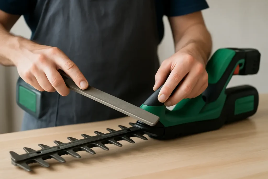 Akku-Heckenschere schärfen: so klappt’s sauber