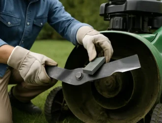 Rasenmähermesser ausbauen und schleifen: so geht’s